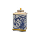 Blue White Bali Chinoiserie Ceramic Jar