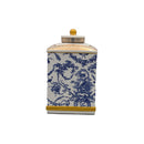 Blue White Bali Chinoiserie Ceramic Jar