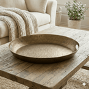 Bobbi Hammered Silver Round Serving Tray