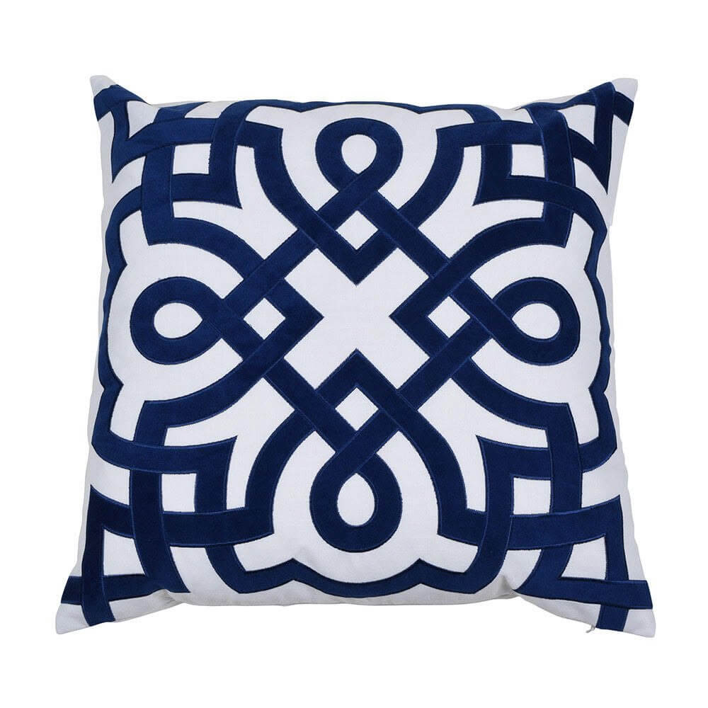 Byron Navy Velvet Cushion Cover 50cm