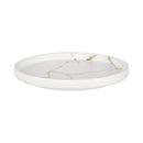 Ceramic Round Plate Wabi-Sabi Large Plate White/Gold