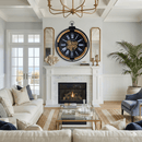 Champs Elysees Industrial Gear Wall Clock 74cm - Black