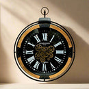 Champs Elysees Industrial Gear Wall Clock 74cm - Black