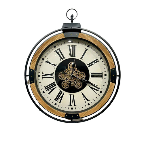 Champs Elysees White Gear Clock 74cm