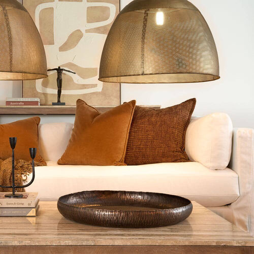 Chelsea Heavyweight Brown Velvet Cushion 50cm