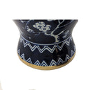 Chic Navy Gold Blossom Ceramic Ginger Jar
