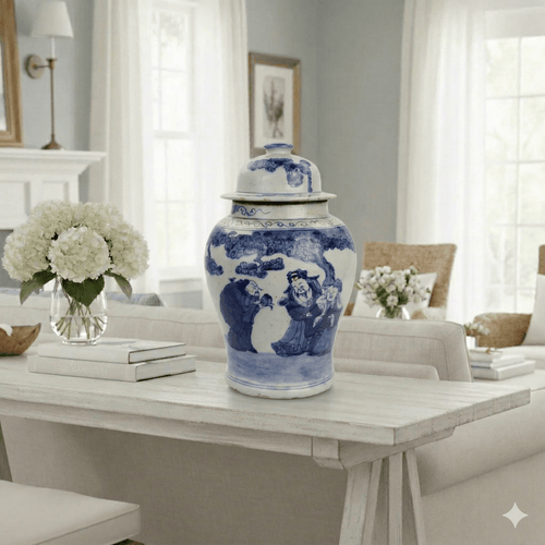 Chinese Blue White Porcelain Ginger Jar