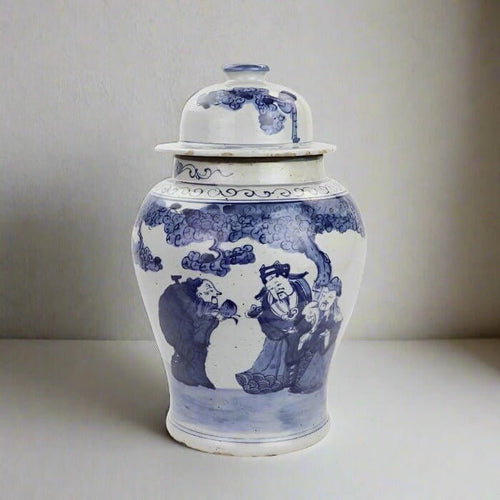 Chinese Blue White Porcelain Ginger Jar
