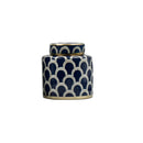 Coastal Navy Gold Scallop Jar Set