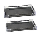 Contemporary Black Glass Serving Tray Set