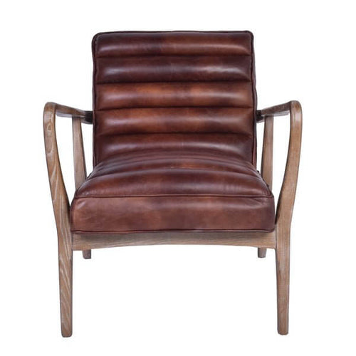 Copen Distressed Brown Leather Armchair