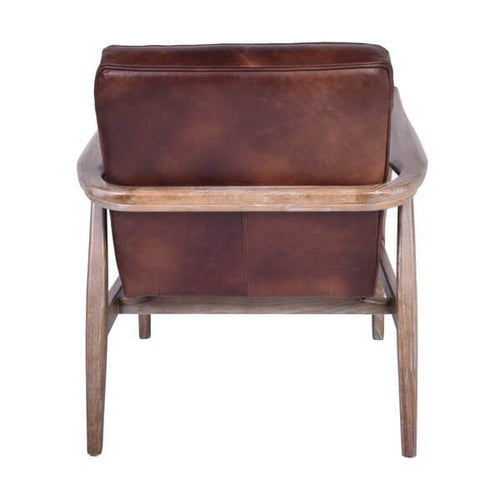 Copen Distressed Brown Leather Armchair