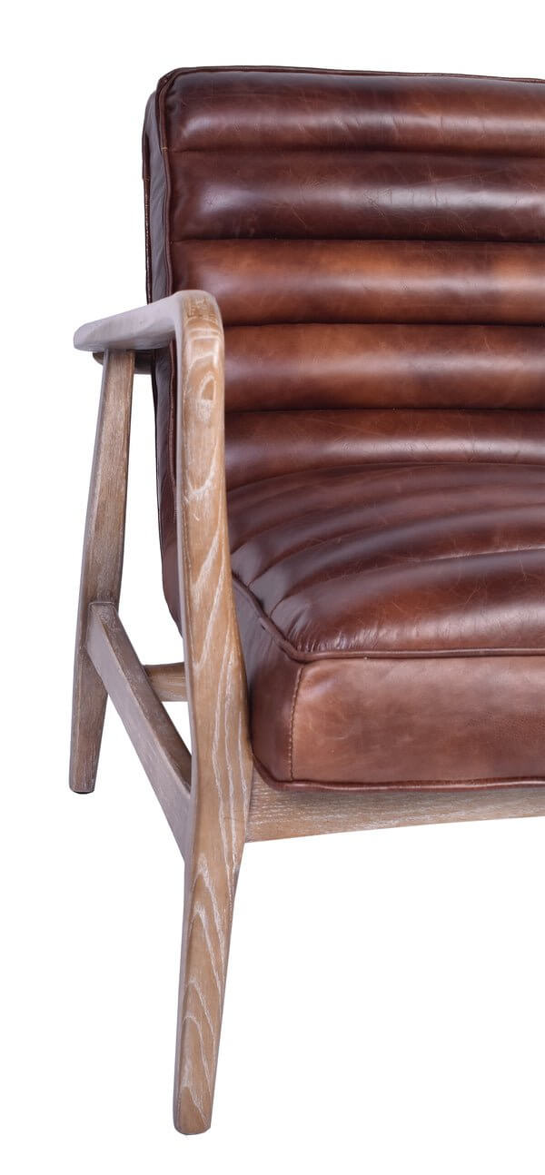 Copen Distressed Brown Leather Armchair