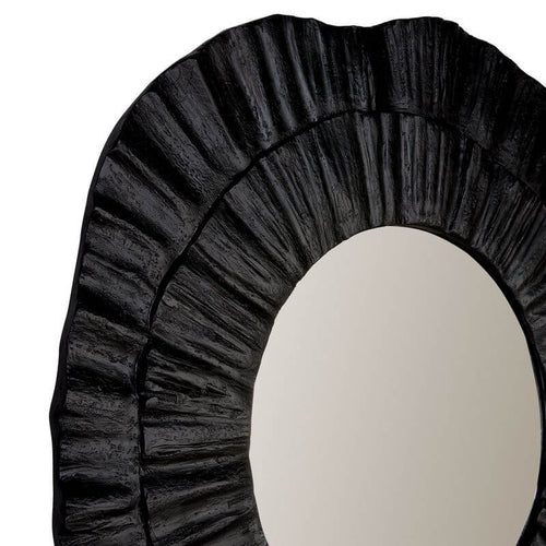 Corfu Textured Black Wall Mirror 102cm