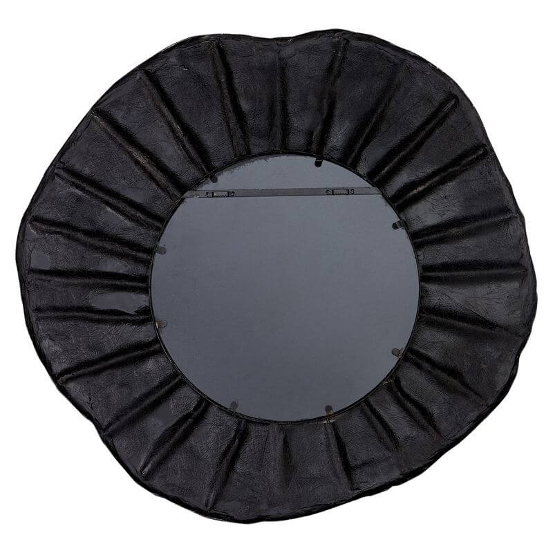 Corfu Textured Black Wall Mirror 102cm