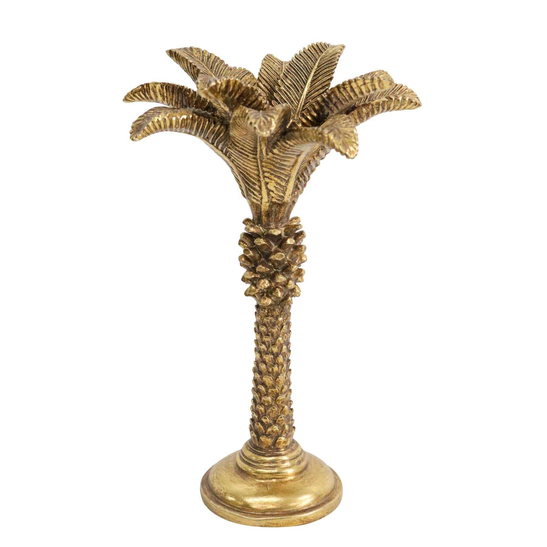 Decorative Gold Palm Tree Candle Holder