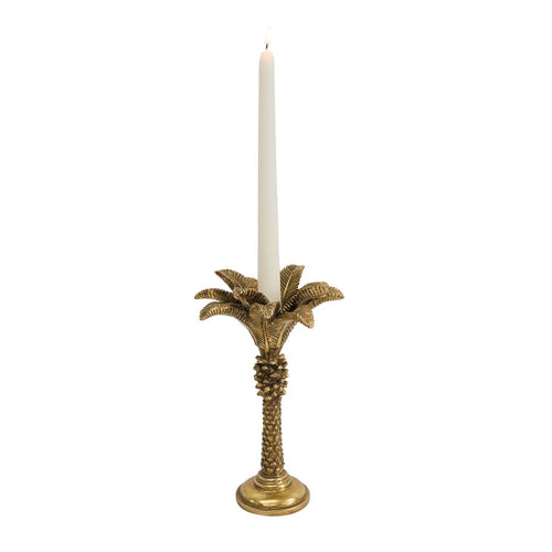 Decorative Gold Palm Tree Candle Holder