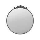 Dia Baroque Black Round Wall Mirror 98cm