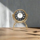 Dubois Gold Metal Standing Desk Clock