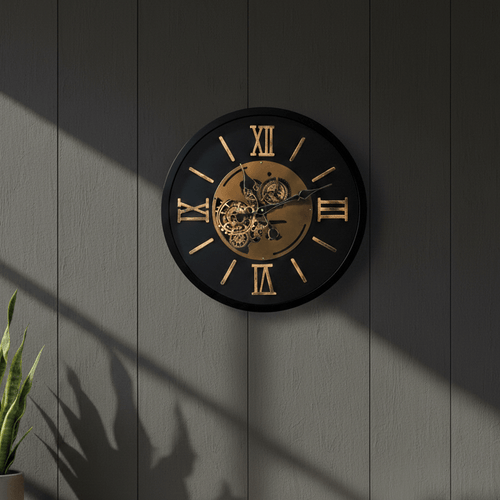 Eli Industrial Gear Wall Clock 58cm