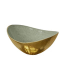 Elsa Decorative Bowl Mint Gloss Curved Aluminium Decorative Bowl 22cm