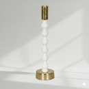 Elsa Glossy White Aluminium Candle Holder