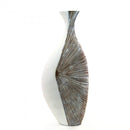 Erika Tall Natural White & Brown Vase
