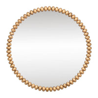 Esme Gold Leaf Round Wall Mirror 105cm