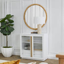Esme Gold Leaf Round Wall Mirror 105cm