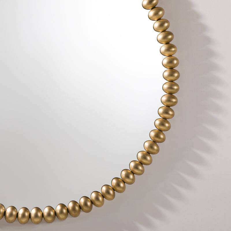 Esme Gold Leaf Round Wall Mirror 105cm