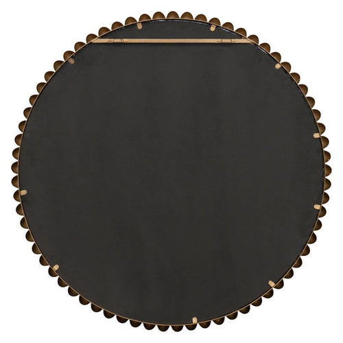 Esme Gold Leaf Round Wall Mirror 105cm