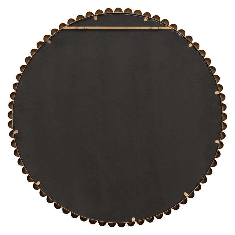 Esme Gold Leaf Round Wall Mirror 105cm