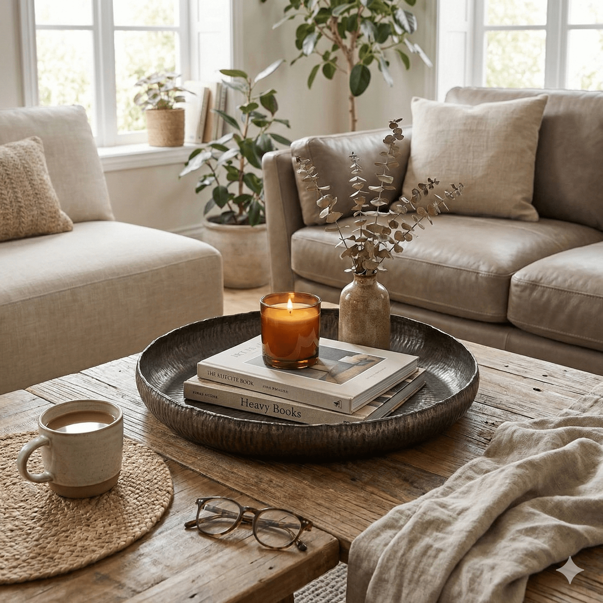 Felix Bronze Hammered Aluminium Tray
