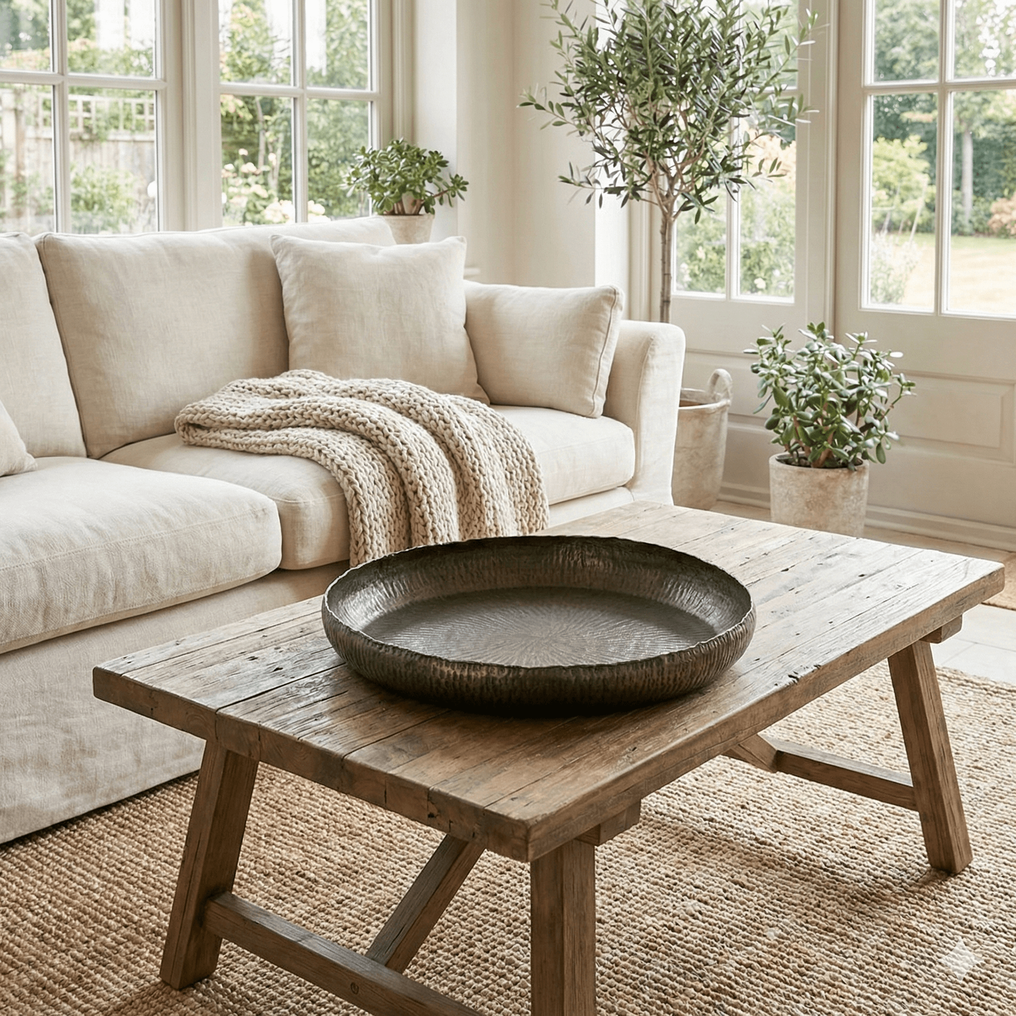 Felix Bronze Hammered Aluminium Tray