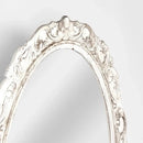 Floral White Firwood Wall Mirror 42cm