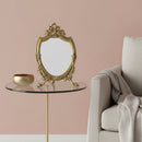 French Makeup Mirror Rustic Gold Makeup Mirror - 35cm