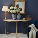 Luxury Ginger Jar Set Imperial Navy Gold Floral