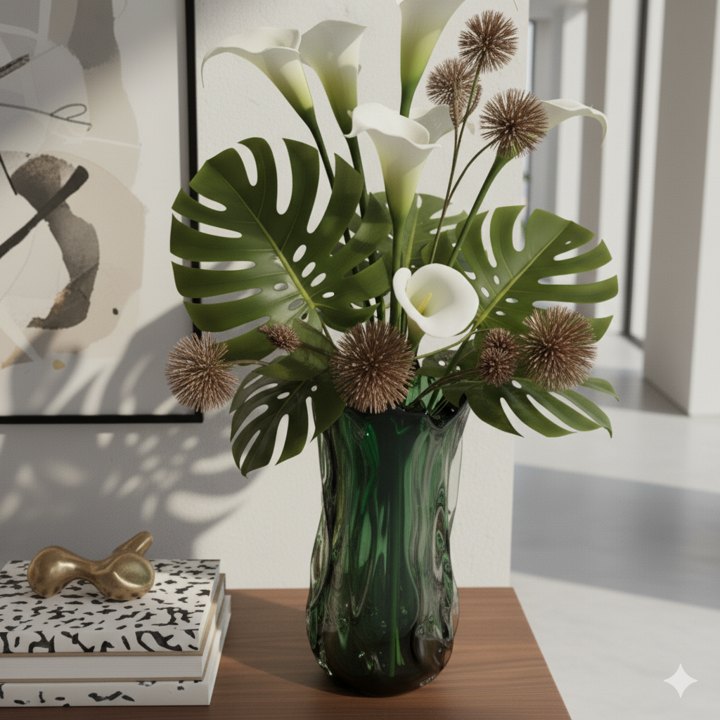 Artisan Murano Hand-Blown Glass Vase