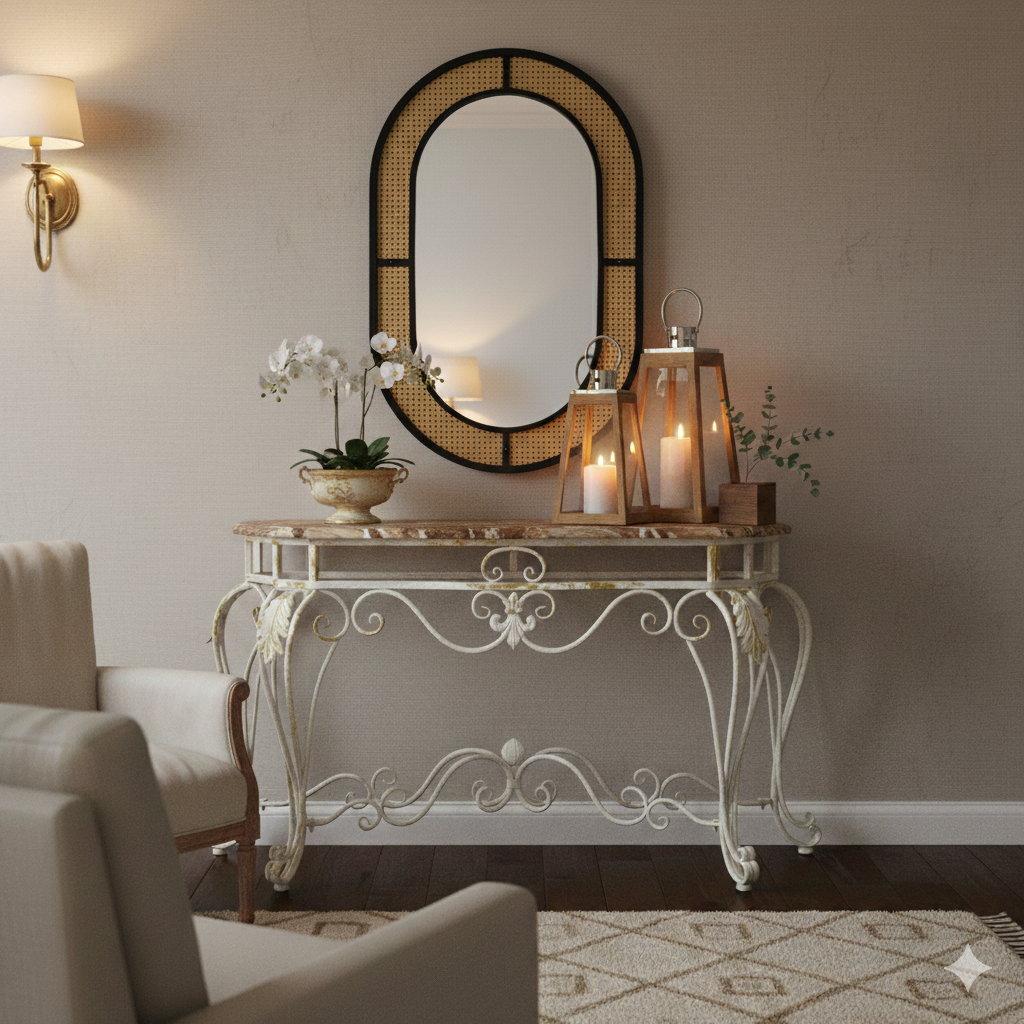 Vintage French Baroque Console Table