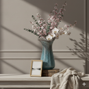 Seashell Marble Vase Effect Porcelain Vase – Sculptural, 36cm