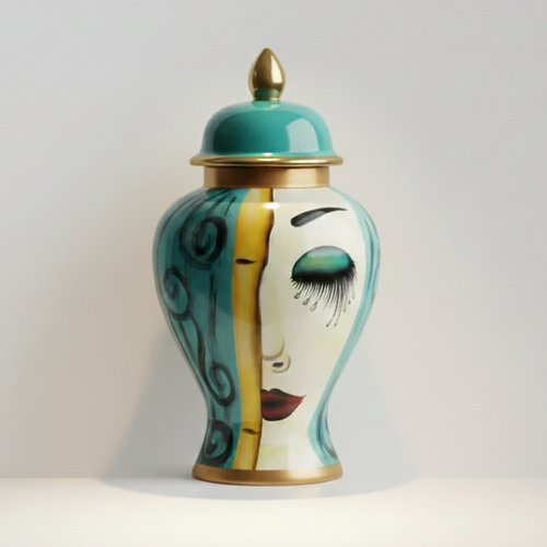 Isabella Art Deco Ceramic Floor Statement Jar