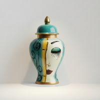 Isabella Art Deco Ceramic Tabletop Jar