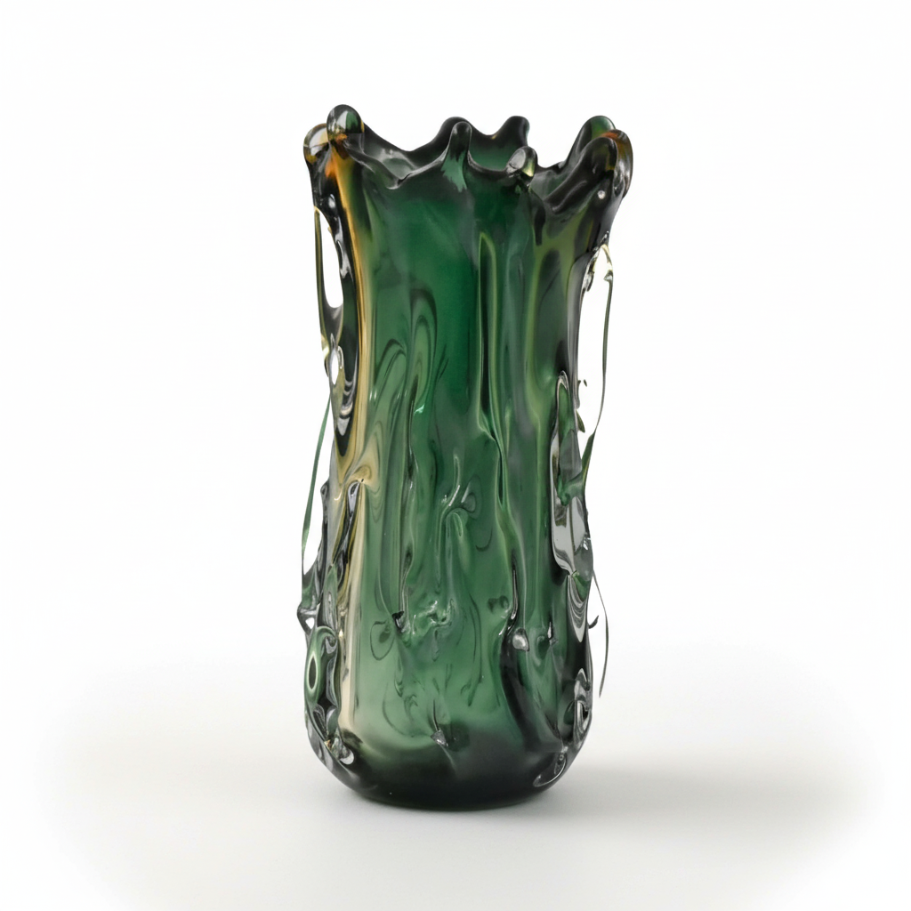 Artisan Murano Hand-Blown Glass Vase