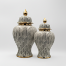 Royal Olive White Gold Ginger Jar Set