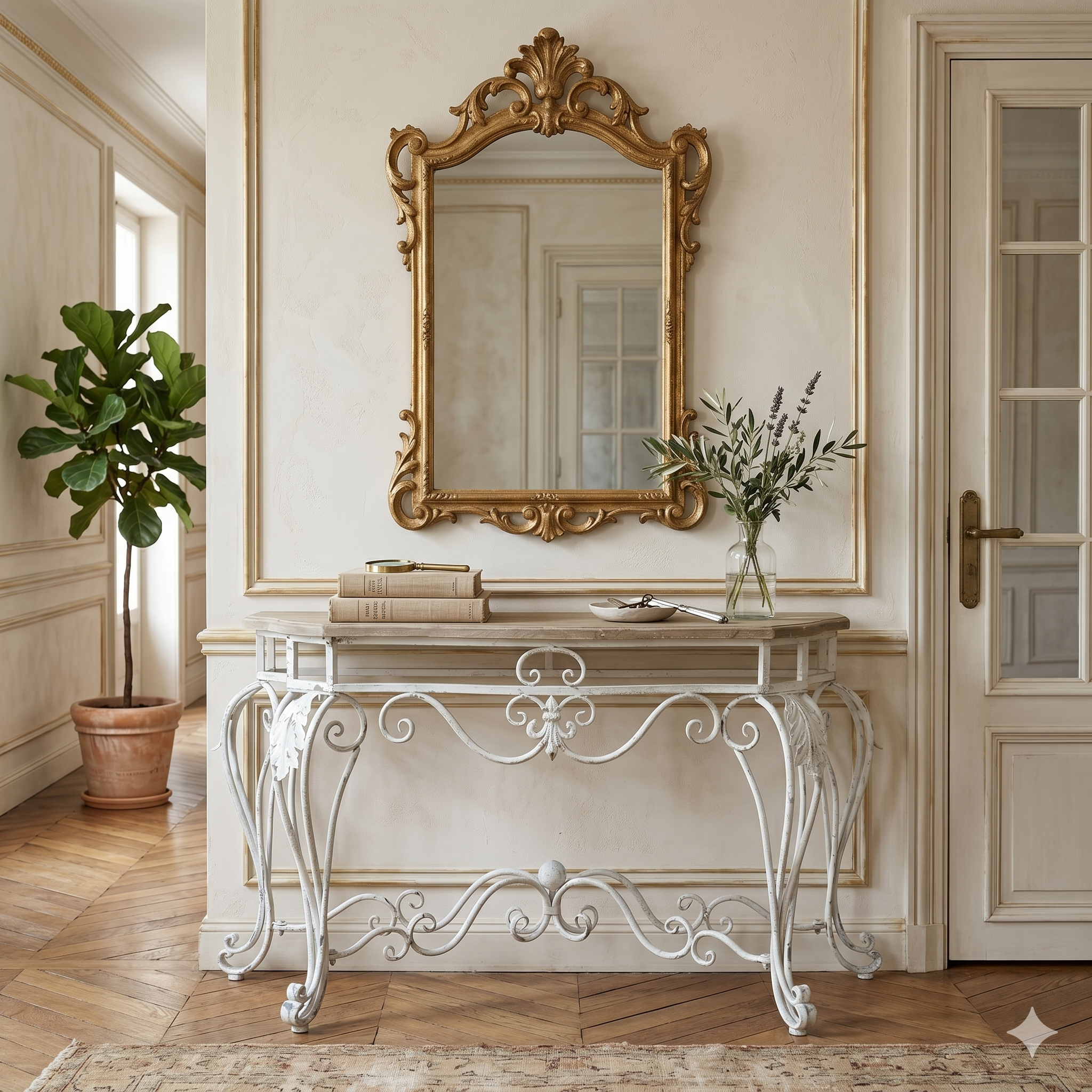Vintage French Baroque Console Table
