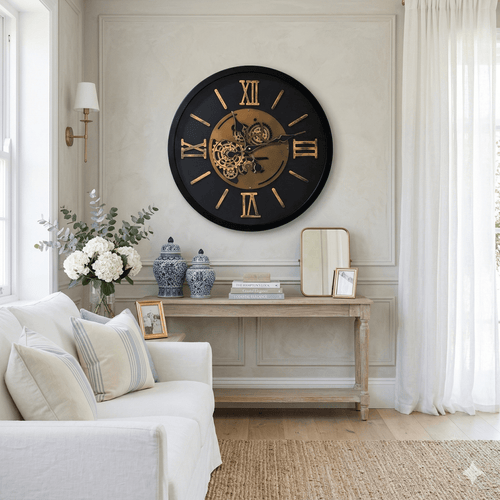 Eli Industrial Gear Wall Clock 58cm