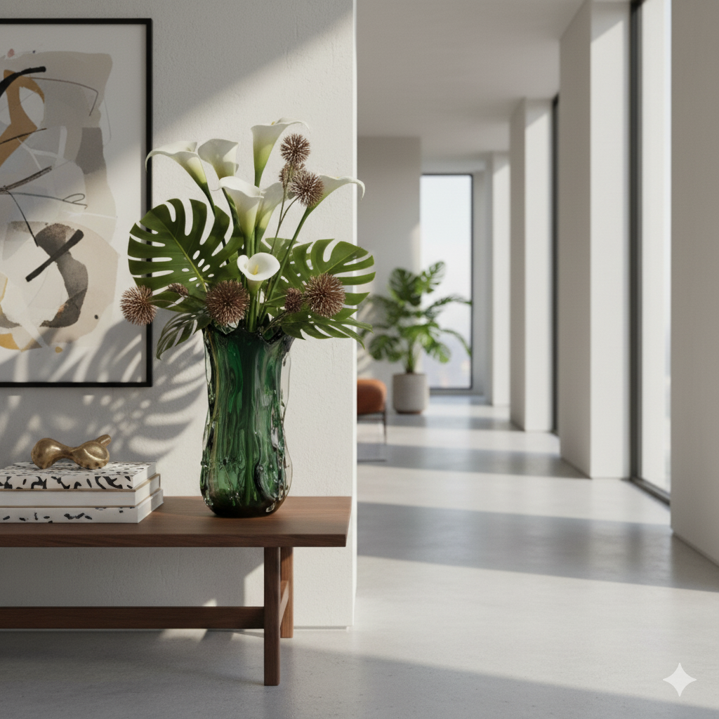 Artisan Murano Hand-Blown Glass Vase