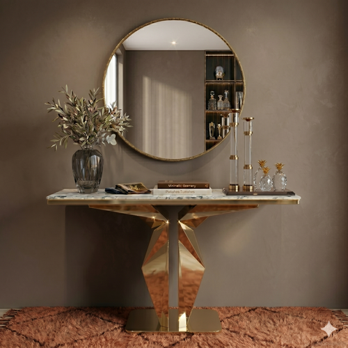 Modern Faux Marble Console Table 160cm