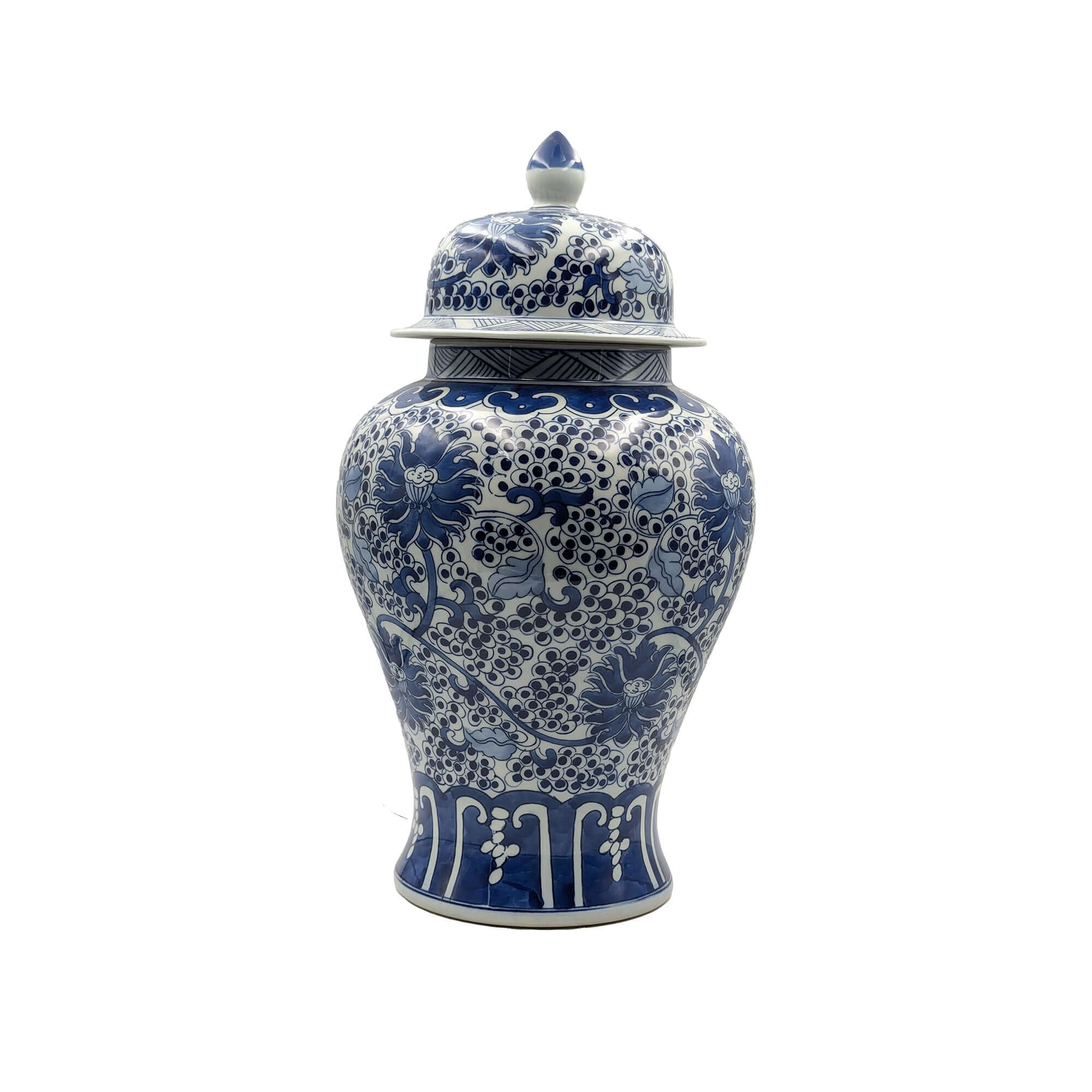 Genuine Antique Blue White Chinoiserie Jar Small