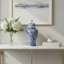 Genuine Antique Blue White Chinoiserie Jar Small